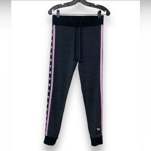 Pink Victoria’s Secret Stripe Logo Yoga Pants Active Sports Training Size S